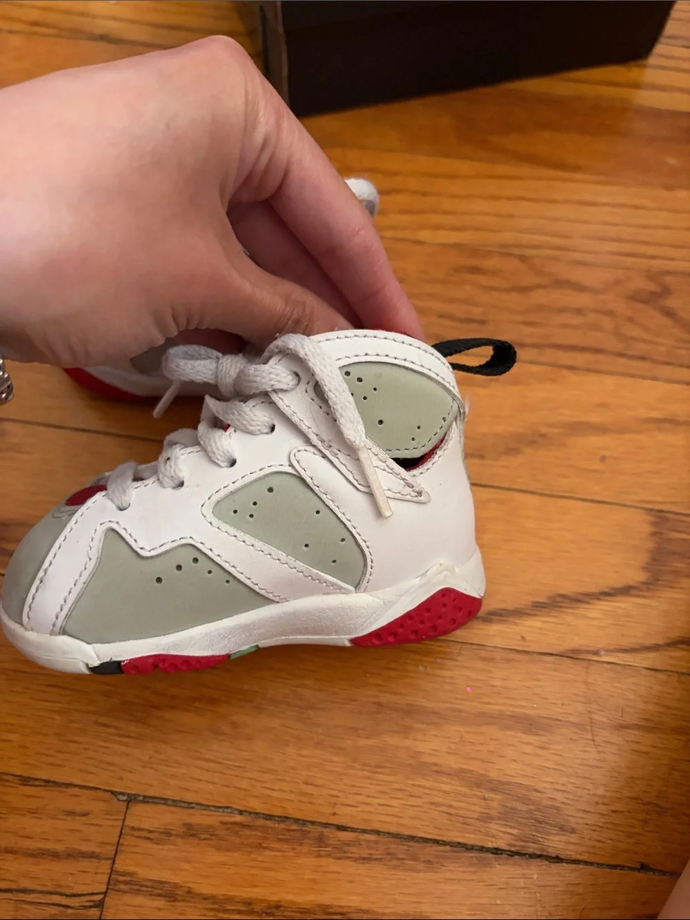 Jordan Toddler Sneakers in White, Gray & Red